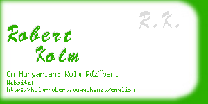 robert kolm business card